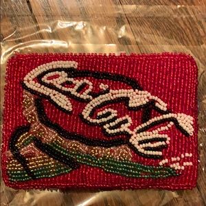 Beaded Change purse with Coca Cola